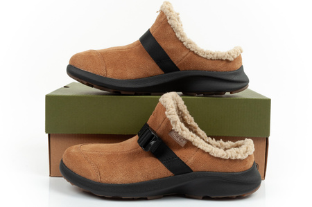 Keen Damen-Hausschuhe Hood Clog [1026803] Hausschuhe mit Schaffell, braun.