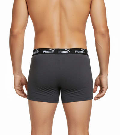Puma Herren-Boxershorts im 2er-Pack, Grün-Grau, bequeme Baumwolle