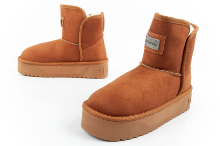 D. Franklin Damen-Winterstiefel, modische, pelzgefütterte, isolierte Stiefeletten in Braun