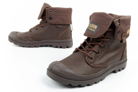 Palladium Herren Baggy Coated High-Top-Sneaker, modisches Dunkelbraun