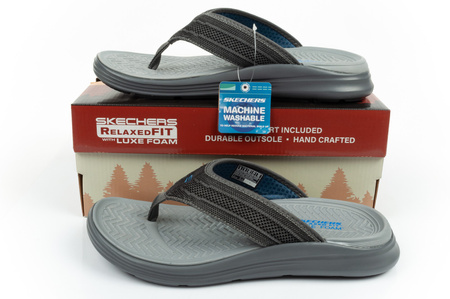 Skechers Sargo Herren-Flip-Flops [204383 CHAR], grau.