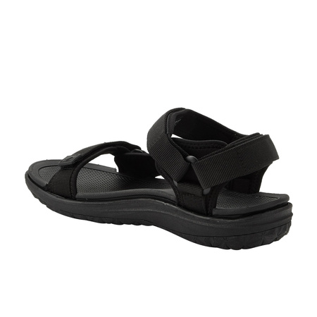 Lee Cooper Damen-Sandalen mit Klettverschluss für den Sommer und den Strand, leicht, schwarz