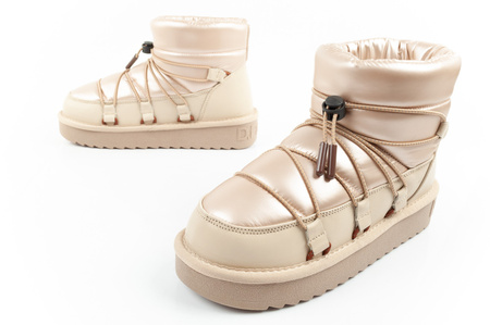 D.Franklin Damen Winterstiefel, modische, isolierte Stiefeletten in Gold