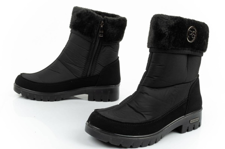 Progres Damen-Winterschuhe [PROGJ-21-13] isoliert, schwarz.