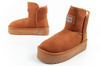 D. Franklin Damen-Winterstiefel, modische, pelzgefütterte, isolierte Stiefeletten in Braun