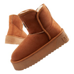 D. Franklin Damen-Winterstiefel, modische, pelzgefütterte, isolierte Stiefeletten in Braun