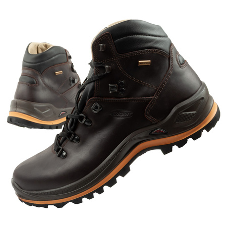 Grisport Marrone Wasserdichte Leder-Wanderstiefel für Herren
