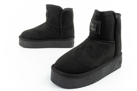 D. Franklin Damen-Winterstiefel, modische, pelzgefütterte, isolierte schwarze Stiefeletten