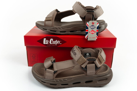 Lee Cooper Herren-Sandalen mit Klettverschluss für den Sommer, Hellgrün