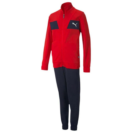 Puma Poly Sult Kinder-Sport-Trainingsanzug [583252 11] Rot, Marineblau