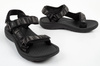 Lee Cooper Herren-Sandalen mit Klettverschluss für den Sommer und den Strand, leicht, schwarz