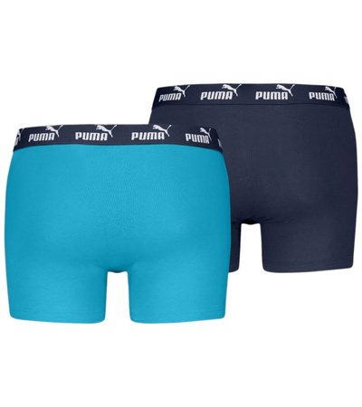 Puma Herren-Boxershorts, 2er-Pack, Marineblau, bequeme Baumwolle