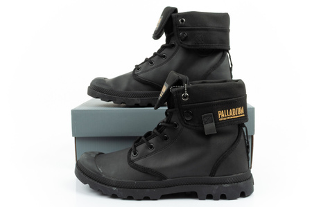 Palladium Damen Baggy Coated High-Top-Sneaker, modisches Schwarz