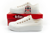 Lee Cooper Damen-Sneaker Plateau Weiß – Bequem