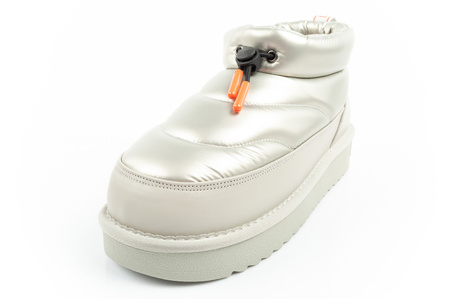 D.Franklin Damen Winterstiefel, modische, isolierte, silberne Stiefeletten