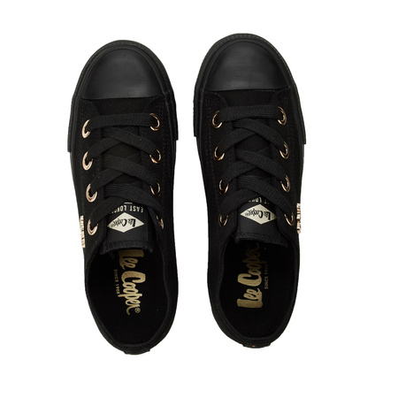 Lee Cooper Damen-Sneaker – Stylische schwarze Sneaker aus Textil