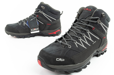 CMP Rigel Herren-Wanderschuhe aus Leder, strapazierfähig, wasserdicht, Overknee, Grau