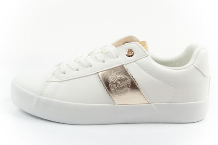 Lee Cooper Damen-Sneaker, modisches Weiß und Gold