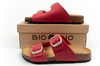 Bio Bio Damen-Flip-Flops, vorgeformte Innensohle, Naturleder