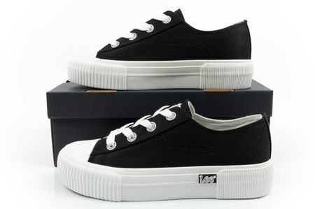 Lee Damen-Sneaker Isla, Schwarze Plateausohle, Komfortabel