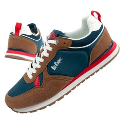 Lee Cooper Herren-Sneaker, modisch, bequem, strapazierfähig, Marineblau, Braun