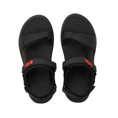 Lee Cooper Herren-Sandalen mit Klettverschluss für den Sommer, leicht, schwarz