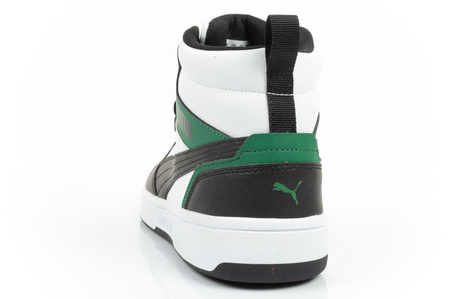 Puma Rebound v6 Herren-Sportschuhe [392326 16], Schwarz, Weiß und Grün.