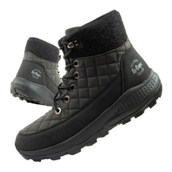 Lee Cooper Damen Winter-Wanderschuhe, Schwarzes Kunstleder