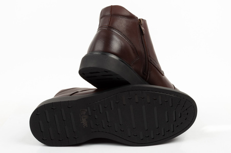 Elegante, braune Herren-Ankle-Boots aus Leder von Lee Cooper