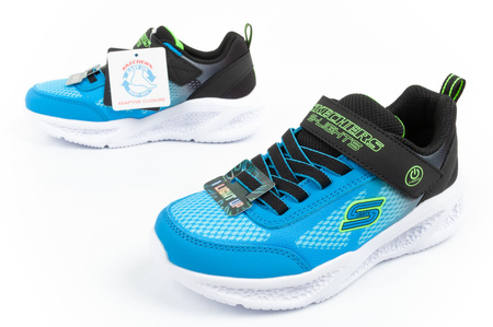 Skechers Meteor-Lights-Krendox [401495L/BKBL] LED Kinder-Sportschuhe, blau.