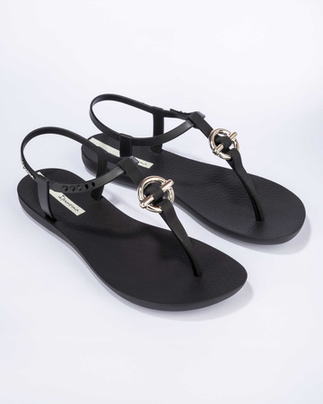 Ipanema Sandal Class Damen-Flip-Flops in modischem Schwarz mit Gold