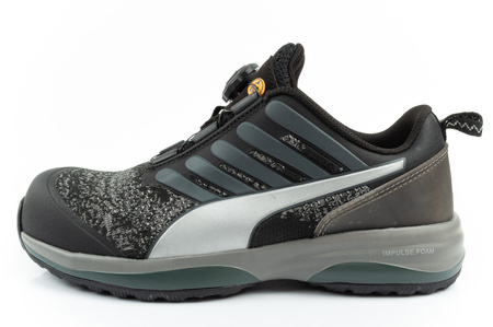 Puma Charge Black Disc Low S1P ESD HRO SRC Sicherheitsschuhe, Schwarz BOA