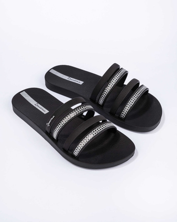 Ipanema Damen-Flip-Flops aus Mesh, modisch und bequem, Schwarz