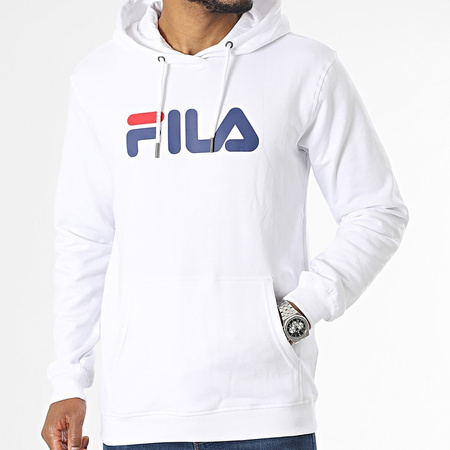 Fila Herren-Kapuzenpullover aus weißer Baumwolle mit Kängurutasche