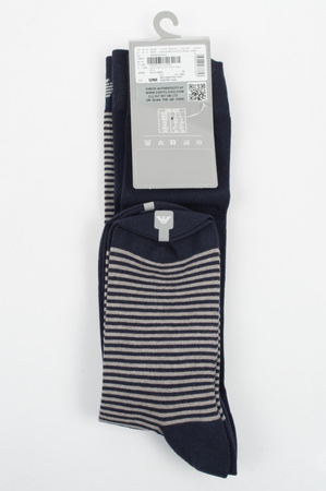 Emporio Armani Kniestrümpfe aus Baumwolle, Marineblau, 2er-Pack