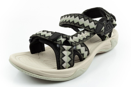 CMP Hamal Damen-Sandalen mit Klettverschluss, Trekkingsohle, Grün