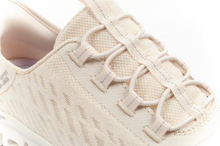 Skechers Glide-Step Damen-Sneaker, bequeme Slipper in Ecru