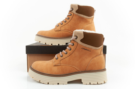 O'Neill Damen Winter-Wanderstiefel, gefütterte Stiefeletten, modisches Braun