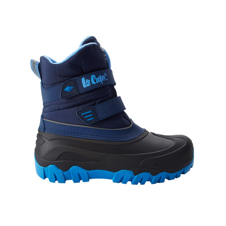 Lee Cooper Winterstiefel für Kinder – gefütterte Schneestiefel in Marineblau mit Klettverschluss