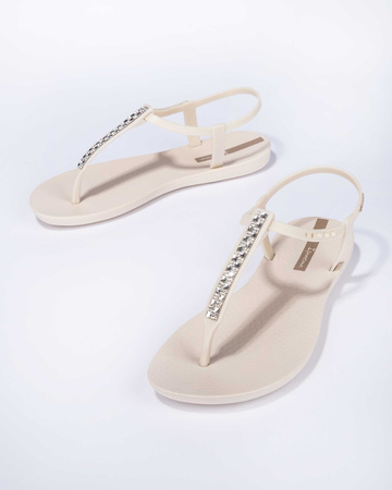 Ipanema Sandal Class Damen-Flip-Flops in Beige mit Strasssteinen