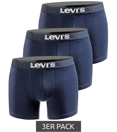 Levi's Boxershorts 3er-Pack, Herren, Marineblau, Baumwolle