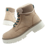O'Neill Damen Winter-Wanderstiefel, gefütterte Stiefeletten, modisches Beige und Weiß