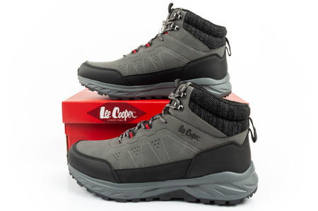 Lee Cooper Herren Winter-Wanderschuhe mit isoliertem Knöchelriemen, Grau