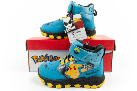 Leomil Pokemon Kinder Winterstiefeletten, isoliert, wasserdicht, blau