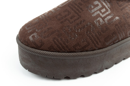 Lee Cooper Damen Winter Schneestiefel Modische Fellgefütterte Stiefeletten Dunkelbraun