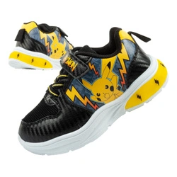 Leomil Kinder-Sportschuhe, leichte Pokémon-Sneaker mit Klettverschluss und LED-Beleuchtung, Schwarz und Gelb