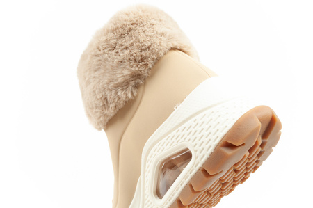 Skechers Uno Rugged Damen Winterstiefeletten in Beige mit Fell