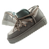 D.Franklin Damen Winterstiefel, modische, isolierte Stiefeletten in Grau