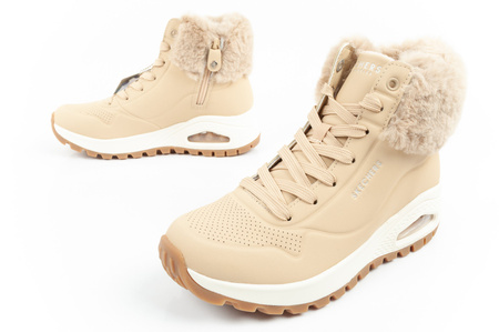 Skechers Uno Rugged Damen Winterstiefeletten in Beige mit Fell