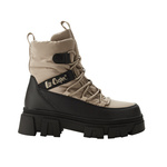 Beigefarbene, gefütterte Winterstiefeletten für Damen von Lee Cooper mit Reißverschluss